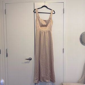 Show Me Your MuMu Nina Maxi Dress Champagne Luxe Satin